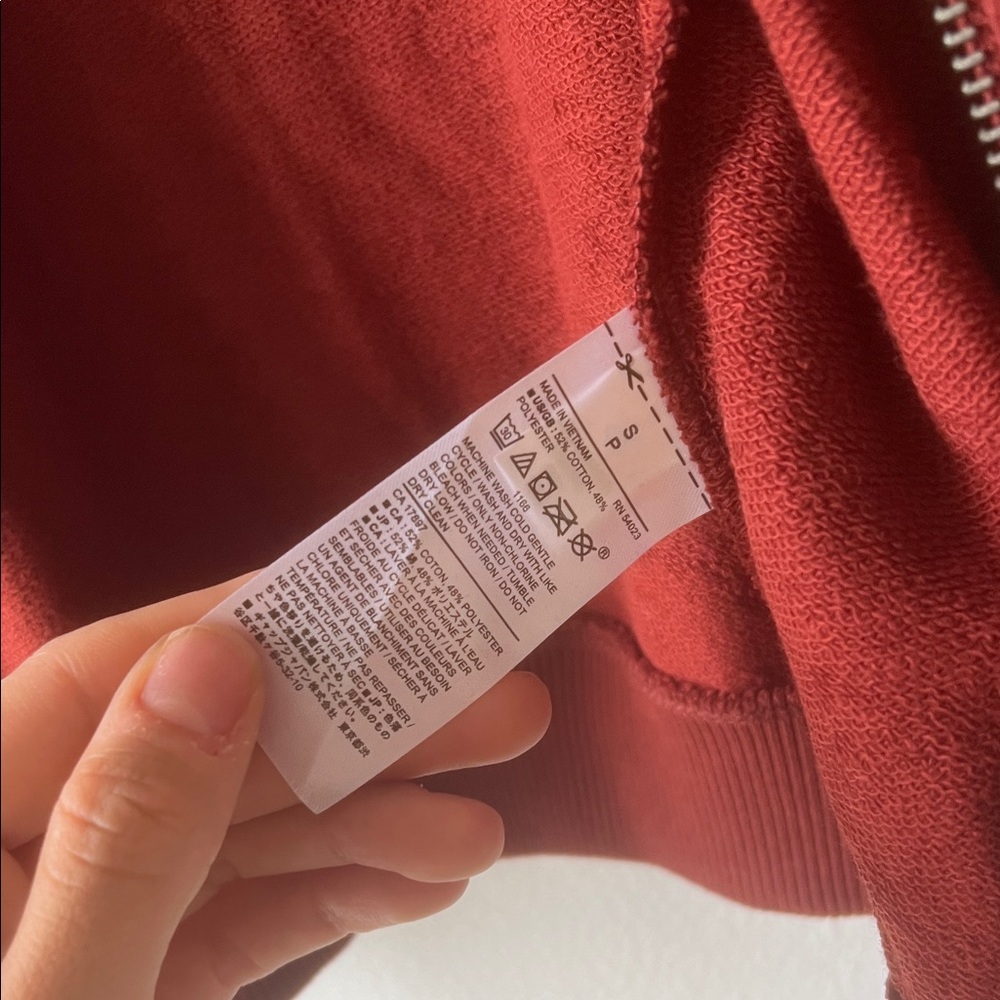 Banana Republic Women's Deep Red/Orange Bomber Jacket - Picture 5 of 5